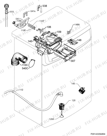 Взрыв-схема стиральной машины Zanussi ZWH6120P - Схема узла Hydraulic System 272